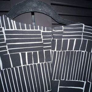 Calvin Klein Monochrome Geometric Long Sleeve Dress